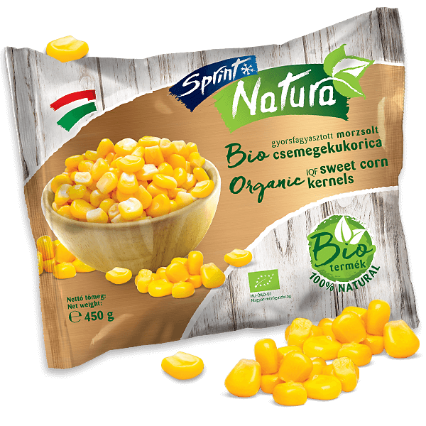Agrosprint Bio Sprint Natura termék - gyorsfagyasztott BIO morzsolt kukorica